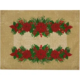 Lugar Americano Linhão Natalino Merry Christimas 30x40 Flor de Natal