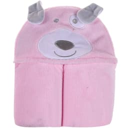 Manta Bebê com Capuz 75x90 Flannel com Aplique e Bordado