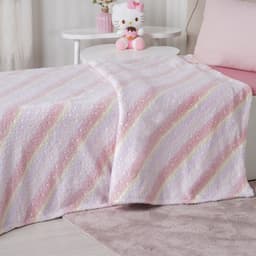 Manta TV Candy Brilha no Escuro 127X152 Super Macia Rainbow