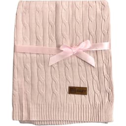Manta Tricot Bebê 75x100 Super Macia Rosa
