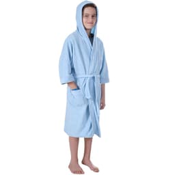 Roupão Liso Infantil Malha Felpudo com Bolsos e Capuz