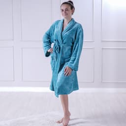 Roupão Microfibra Plush com Bolso Manga Longa Super Macio