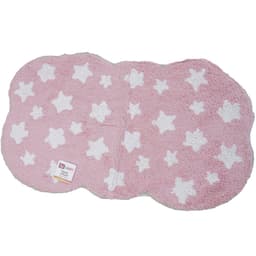 Tapete Quarto Infantil 60x100cm Rosa Estrela