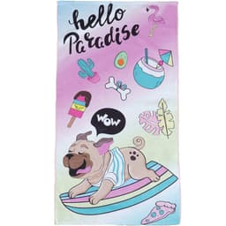 Toalha de Praia Infantil Soft Microfibra Anti Areia 60x110 Bulldog Sweet