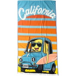 Toalha de Praia Infantil Summer Microfibra Anti Areia 60x110cm California