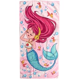 Toalha de Praia Infantil Summer Microfibra Anti Areia 60x110cm Mermaid New