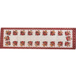 Trilho de Mesa Linhão Natalino 40x140cm Bordô Sinos