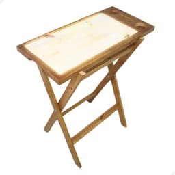 Kit Tabua de Carne Para Churrasco Com Cavalete de Madeira Porta Copo