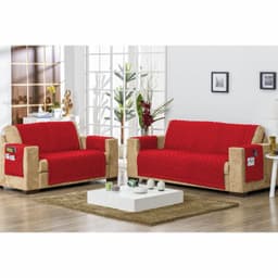 Protetor de Sofá Matelado 02 e 03 Lugares Vermelho - Bordados Ricardo