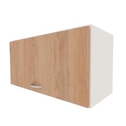 Armário Aéreo KitCubos 1 Porta Branco e Carvalho Mel