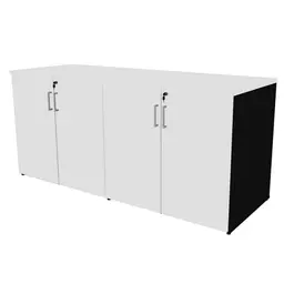 Armário de Escritório Corp 4 PT Preto e Branco