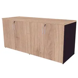 Armário de Escritório Corp 4 PT Preto e Carvalho Mel