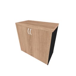 Armário de Escritório Natus 2 PT Preto e Carvalho Mel