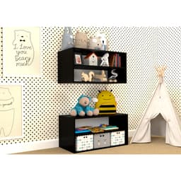 Nicho Retangular com Prateleira Glas Preto