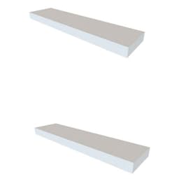 Conjunto com 2 Prateleiras Corp Cinza Cristal 40 cm