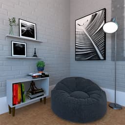 Conjunto com 2 Prateleiras Kanter Cinza Cristal