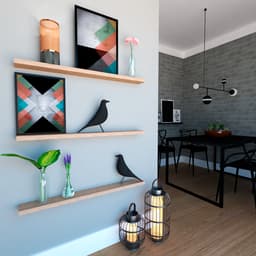 Conjunto com 3 Prateleiras Ardo Carvalho Mel 110 cm