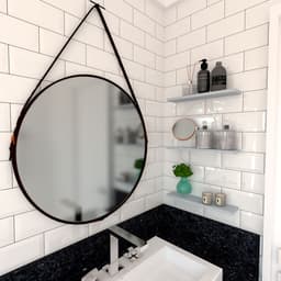 Conjunto com 3 Prateleiras Deven Cinza Cristal 50 cm