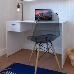 Conjunto de Mesa com Gaveteiro de Escritório Arvo Branco