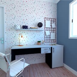 Conjunto de Mesa com Gaveteiro, Prateleira e Armário de Escritório Corp Preto e Cinza Cristal