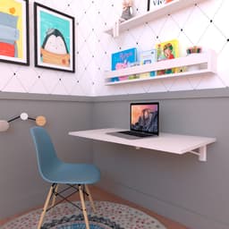 Mesa Infantil Retangular Balloon Branca 80 cm