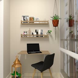 Mesa para Notebook Dobrável KitCubos Carvalho Mel 80 cm