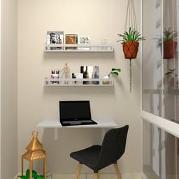 Mesa para Notebook Dobrável KitCubos Cinza Cristal 100 cm