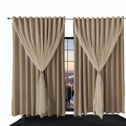 cortina blackout Ana quarto de janela 3,00 x 2,70 bege