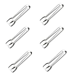 Conjunto 6 Pegadores de Inox Cozinha Carne Pinça para Gelo
