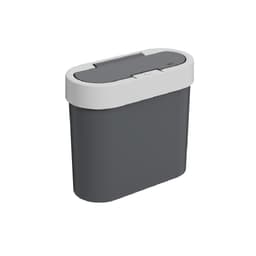Lixeira Flat 2,8 L Cinza Claro e Cinza Escuro