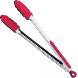 Pegador De Silicone Brinox Pinça para Churrasco Inox Pegador Vermelho