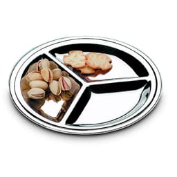 Petisqueira Com Três Divisões 21cm Inox Petiscos Rápidos