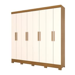 Guarda-Roupa Casal Toscano 8 Portas 4 Gavetas Nature e Off White