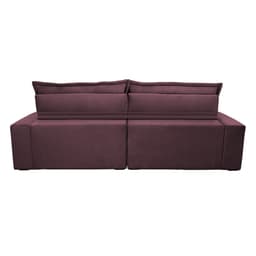 Sofa Retrátil e Reclinável 2,72m com Molas Ensacadas Cama inBox Soft Tecido Suede Vinho
