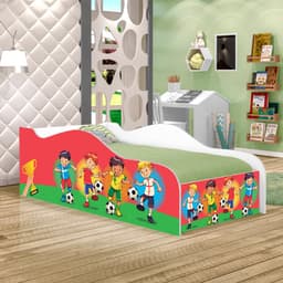 Cama Fun Futebol Meninos Solteiro Com Colchão