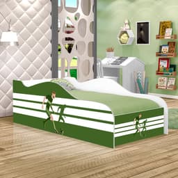 Cama Fun Jogador de Futebol Solteiro Com Colchão