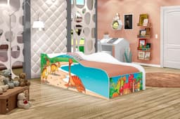 Cama Fun Jurassic Dinossauros Solteiro Com Colchão