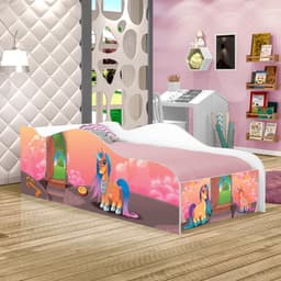 Cama Fun Unicórnio Mágico Solteiro Com Colchão