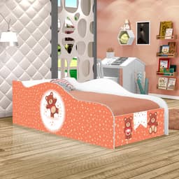 Cama Fun Ursinho de Pelúcia Solteiro Com Colchão