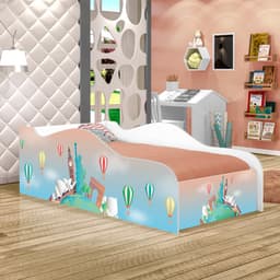 Cama Fun Volta ao Mundo Solteiro Com Colchão