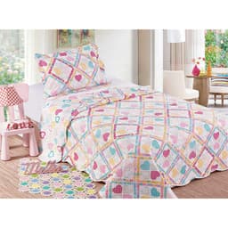 Colcha Evoluition Patchwork Infantil Solteiro King 240x180 Loving Camesa