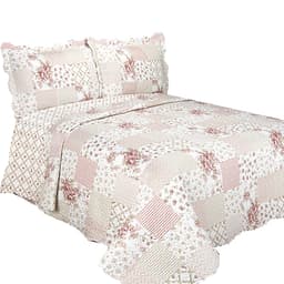 Colcha Patchwork De Microfibra Solteiro 1,60x2,30 Hera Camesa