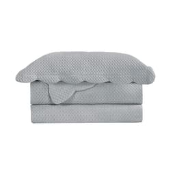 Colcha Queen Velvet Neo com 2 Fronhas Cinza Limestone