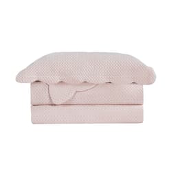 Colcha Queen Velvet Neo com 2 Fronhas Rosê