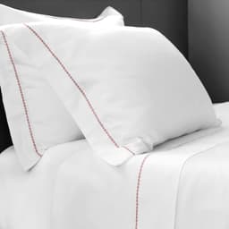 Jogo de Cama Casal com 4 Peças Elements Branco e Rosa