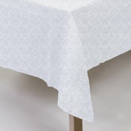 Toalha De Mesa Jacquard Neo Classico Arabesco 160x160 Bege Camesa