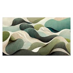 Quadro Decorativo Abstrato Ondas, Tela em Canvas na Horizontal ideal para ambiente de Sala de estar, jantar, reuniões, Quarto e Hall de entrada (100x70 cm)