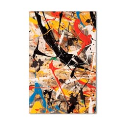 Quadro Decorativo Abstrato Vibrante, Tela em Canvas na Vertical ideal para ambiente de Sala, Quarto e Hall de entrada (100x70 cm)
