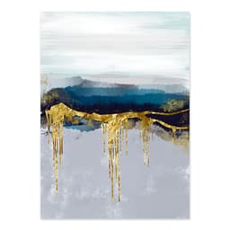 Quadro Decorativo Abstrato, Tela em Canvas na Vertical ideal para ambiente de Sala de estar, jantar, reuniões, Quarto e Hall de entrada (100x70 Cm)