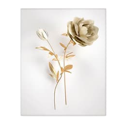 Quadro Decorativo Floral Fotografico Rosa, Tela em Canvas na Vertical ideal para ambiente de Sala de estar, jantar, reuniões, Quarto e Hall de entrada (100x70 cm)
